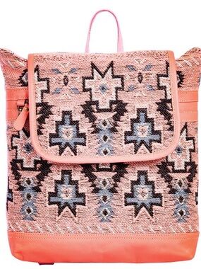 Myra Bag Suzanna Trail Geometric Woven Pink Western Patterned Women’s Backpack